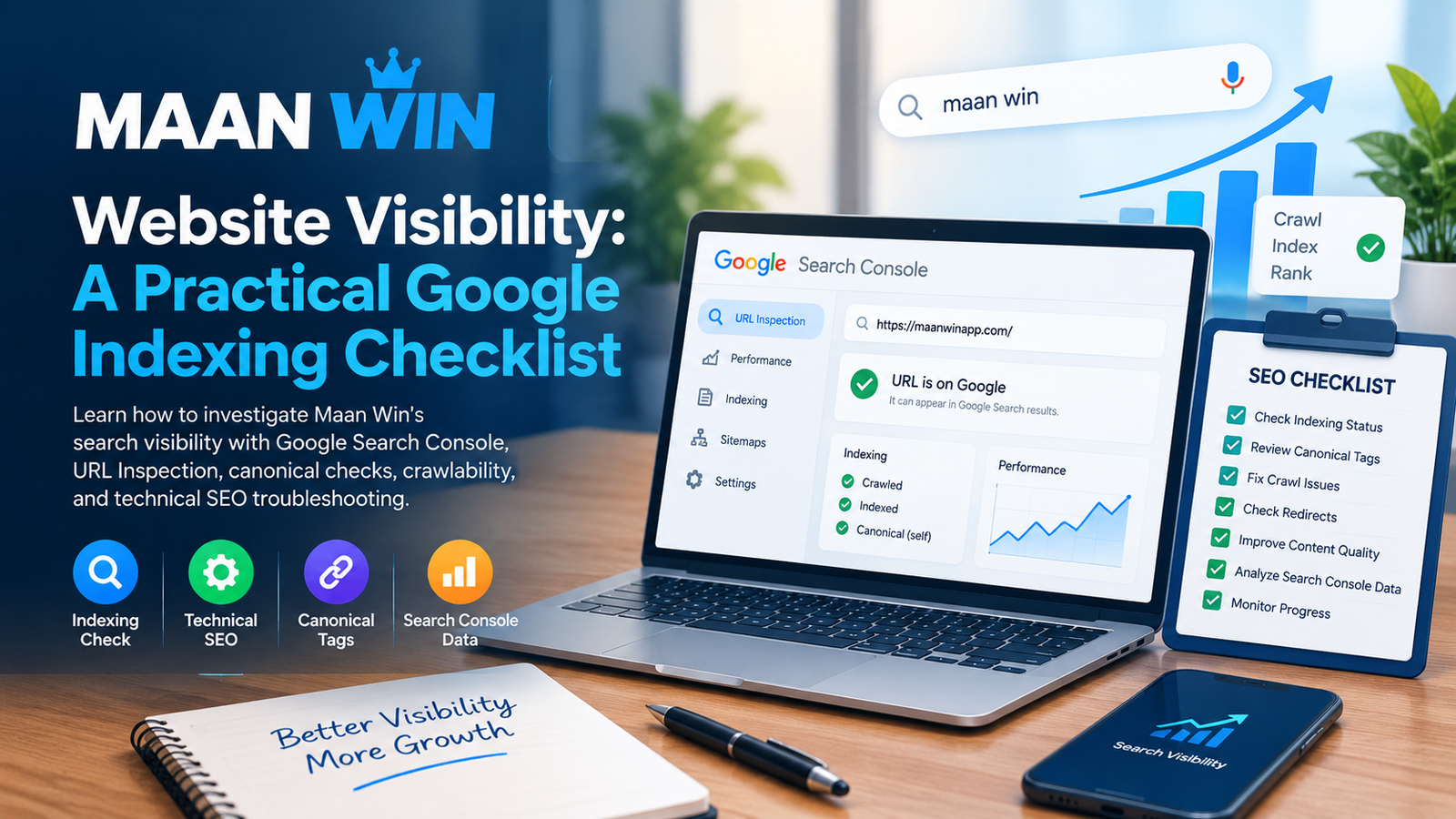 Maan Win Website Visibility: A Practical Google Indexing Checklist